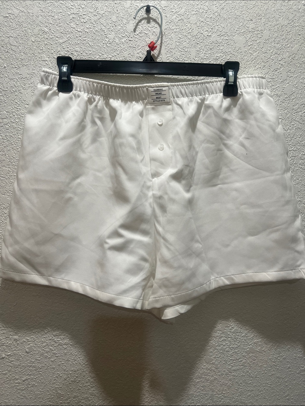Classic Women's White Cotton Boxer Shorts